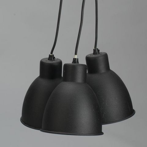 Simla - Hanging lamp-Simla-Suspension 3 lampes en métal noir