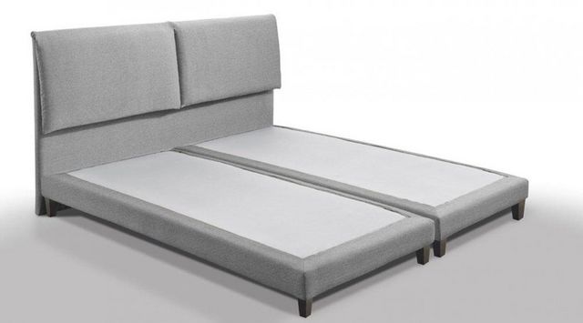 WHITE LABEL - Double bed-WHITE LABEL-Lit design haut de gamme BALZAC 140*190 cm tissu t