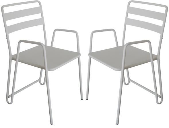 Delorm design - Garden armchair-Delorm design-Chaise en métal Envy (Lot de 2)
