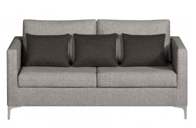 Home Spirit - 3-seater Sofa-Home Spirit-Canapé fixe design ASTON 3 places tissu tweed gris
