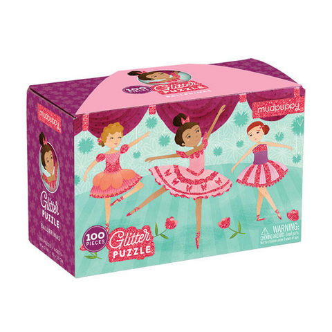 BERTOY - Child Puzzle-BERTOY-100 pc Glitter Puzzle Ballerinas