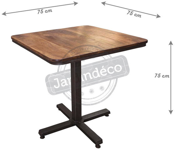 Antic Line Creations - Bistro table-Antic Line Creations-Table bistrot en bois et métal