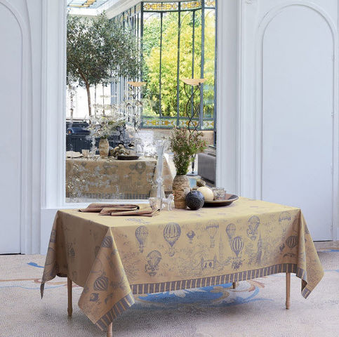 Garnier Thiebaut - Rectangular tablecloth-Garnier Thiebaut-Voyage extraordinaire