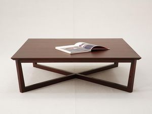 WHITE LABEL - table basse carrée varadero - bois clair - Rechteckiger Couchtisch