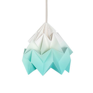 SNOWPUPPE - moth - suspension papier tie & dye blanc/menthe ø2 - Deckenlampe Hängelampe
