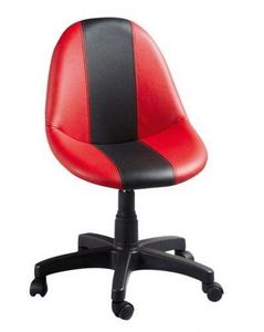 WHITE LABEL - chaise de bureau pivotante coloris rouge et noir - Bürostuhl