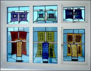Matthew Lloyd Winder Stained Glass Studios - african staircase - Buntglasfenster