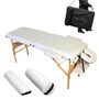 Massagetisch-WHITE LABEL-Table de massage 7,5 cm épaisseur blanc