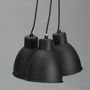 Deckenlampe Hängelampe-Simla-Suspension 3 lampes en métal noir