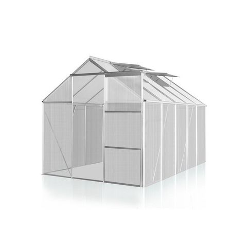 WHITE LABEL - Gewächshaus-WHITE LABEL-Serre polycarbonate 250 x 270 cm 6,7 m2