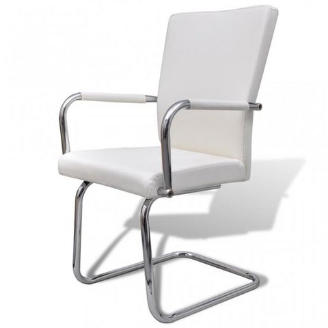 WHITE LABEL - Stuhl-WHITE LABEL-4 chaises de salle à manger blanche