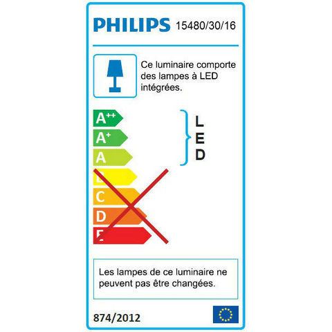 Philips - Garten-Wandleuchte-Philips-COTTAGE - Applique Extérieur Montante Noir LED H26