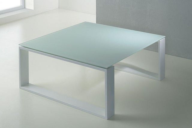 WHITE LABEL - Couchtisch quadratisch-WHITE LABEL-Table basse carréE TACOS blanche