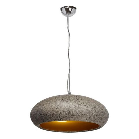 REGENBOGEN - Deckenlampe Hängelampe-REGENBOGEN-Suspension effet granit ronde grise