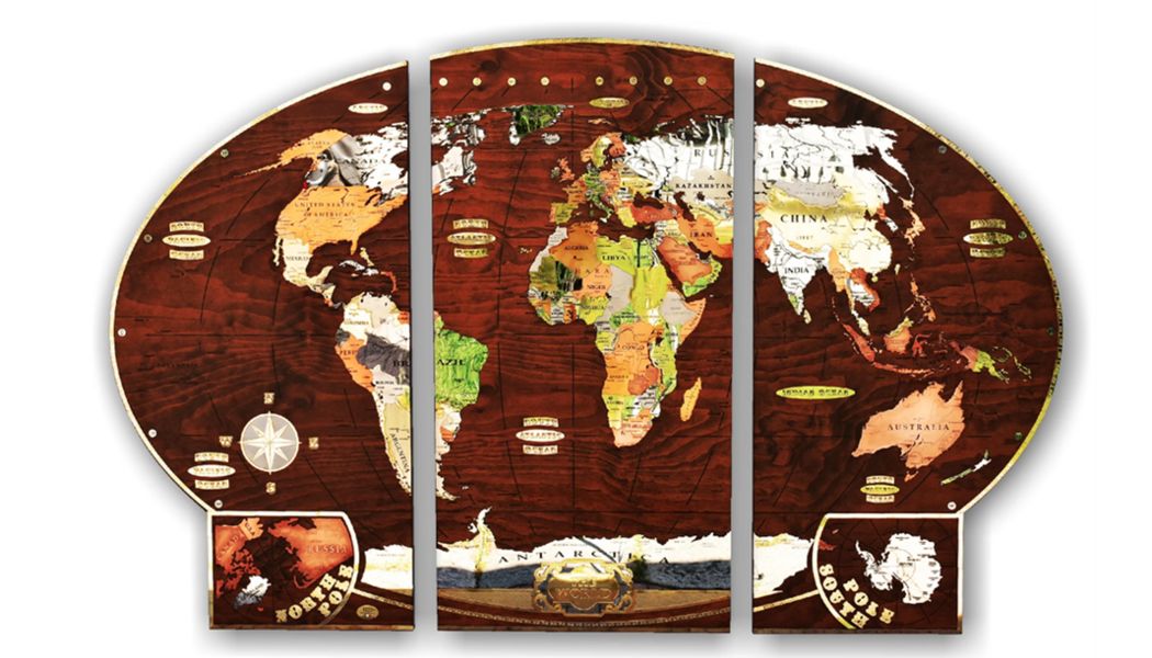 ITAS PLANISFERI Mapa del mundo Objetos y motivos marinos de decoración Objetos decorativos  | 