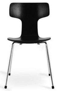 Arne Jacobsen - chaise 3103 arne jacobsen noire lot de 4 - Silla