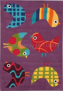 Arte Espina - tapis design enfant - les moineaux siffleurs - Alfombra Para Niño