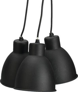 Simla - suspension 3 lampes en métal noir - Lámpara Colgante