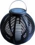Linterna de exterior-MUNDUS-Lanterne solaire ronde en plastique tressé Ova