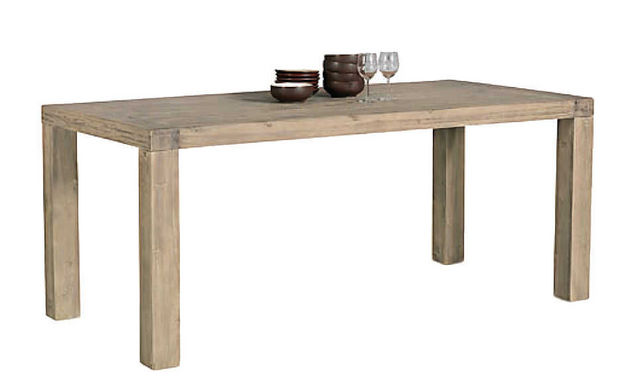 MOOVIIN - Mesa de comedor rectangular-MOOVIIN-Table en acacia nevada 200x100x77cm