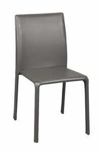 WHITE LABEL - chaise diva en pvc gris - Sedia