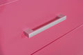 Cassettiera bambino-WHITE LABEL-Commode à 3 tiroirs coloris rose fuchsia en pin ma