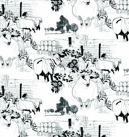 The Art Of Wallpaper - Carta da parati-The Art Of Wallpaper-sheep 01 