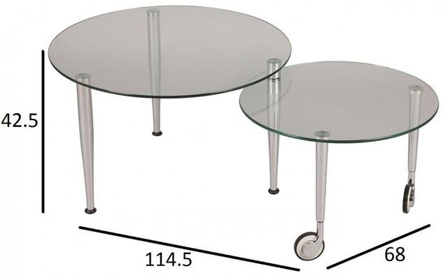 WHITE LABEL - Tavolino soggiorno-WHITE LABEL-Table basse EIGHT en verre transparent