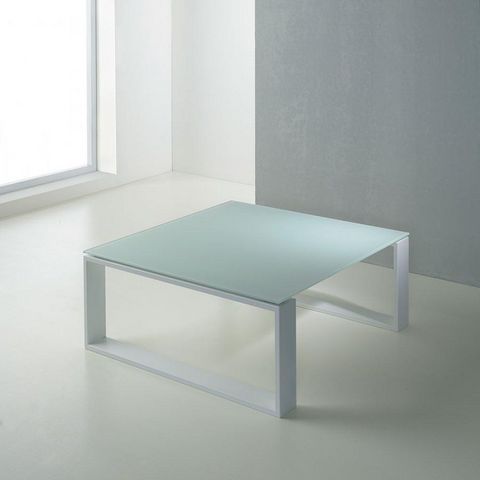 WHITE LABEL - Tavolino quadrato-WHITE LABEL-Table basse carréE TACOS blanche