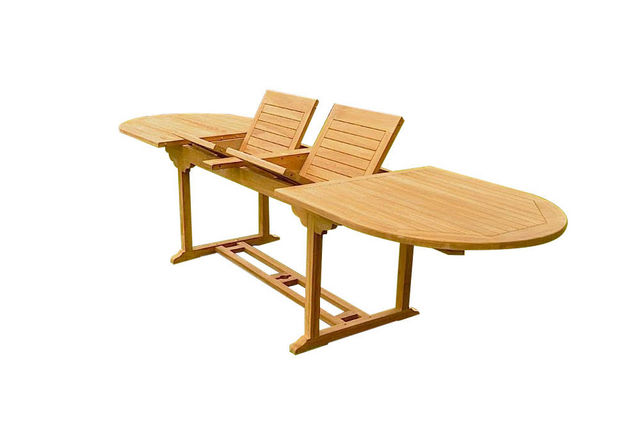 LYNCO - Set tavolo e sedie da giardino-LYNCO-Salon en teck table ovale